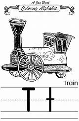 Coloring Train Alphabet Traditional Pages Janbrett Printable Click Subscription Downloads sketch template