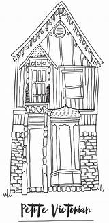 House Tiny Book Coloring Reinert Dana Activity sketch template