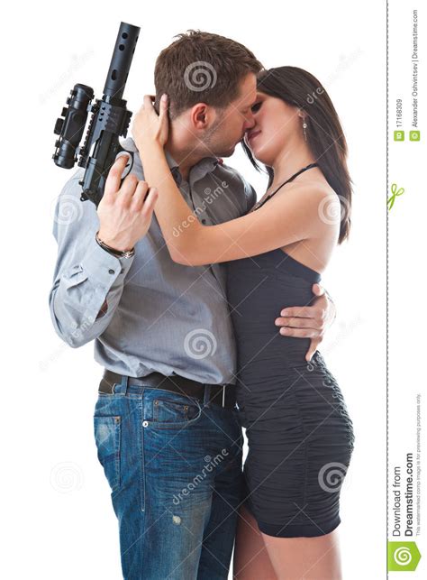 danger kiss stock image image of love agent fashion