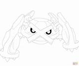 Metagross Colorear Pokémon Generation sketch template