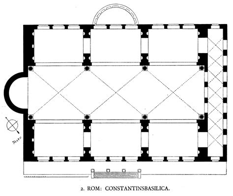 floor plan   basilica  maxentius  constantine plans architecture architecture drawing