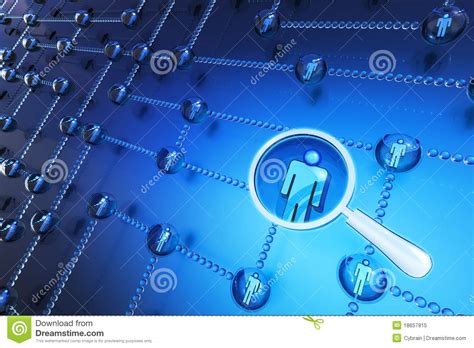 search   person   social network stock illustration