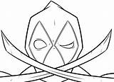 Deadpool Coloring Pages Symbol Template sketch template