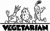 Vegetarian Coloring Pages Printable Week Vegan Crafts Party Super Gif Cartoons Drawing sketch template