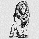 King Simba Dxf Eps Cricut Cut Cutting sketch template