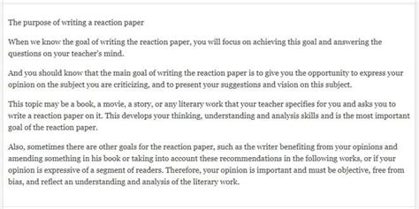 reaction paper   models topics  english