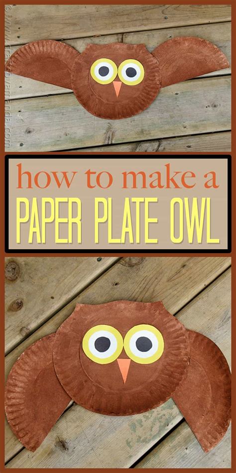 paper plate owl craft   cute owl   paper plate