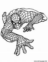 Coloring Spider Man Marvel Comics Pages Colouring Climbing Printable Color sketch template