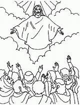 Hemelvaart Coloring Jesus Pages Ascension Kleurplaten Colouring Sheets Heaven Library Clipart Crafts Popular sketch template