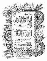 Coloring Joy Lord Strength Pages Book Skillshare Kids Christmas Choose Board Sheets sketch template