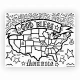 Coloring Pages God America Bless Lds July Printable Fourth Color Flag American Kids Choose Printables Board Map Ldsbookstore Review Features sketch template