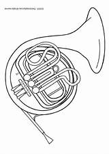 Horn Malvorlage Trompa Tromba Chasse Educima Kleurplaat sketch template