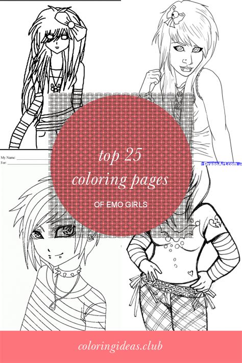 top  coloring pages  emo girls emo girls coloring pages