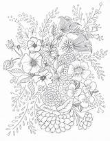 Coloring Pages Printable Color Adult Relax Flower Floral Book Sheets Books Mandalas Tealnotes Colouring Adults Bouquet Mandala Stress Para Printables sketch template