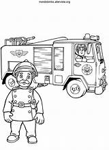 Pompiere Camion Fireman Websincloud sketch template