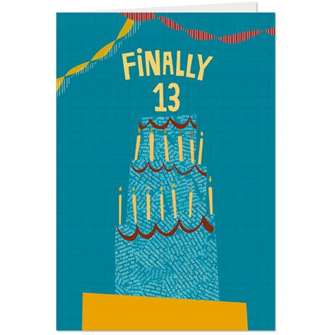 Finally 13th Birthday Card Greeting Cards Hallmark