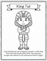 Coloring Tut King Egypt Craft Biography Poster Pages Egyptian Mini History Bulletin Julius Caesar Kindergarten Boards Subject Ancient Interactive sketch template