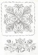 Rosemaling Pattern Patterns Coloring Norwegian Pages Painting sketch template