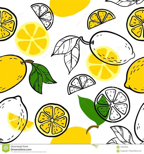 beautiful yellow black and white seamless doodle pattern