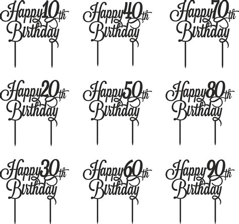 happy birthday cake topper birthday cake toppert data cake etsy