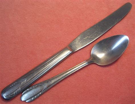 national ns  nst  nst teaspoon knife   stainless flatware