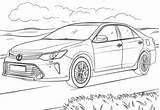 Toyota Coloring Camry Pages Hilux Printable Template Drawing Supercoloring Paper sketch template