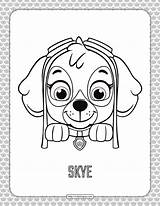 Paw Patrol Skye Colouring Coloringoo Pup sketch template