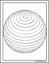 Spiral Coloring Pages Sphere Template Shape Color Spheres Squares Circles Colorwithfuzzy Print sketch template