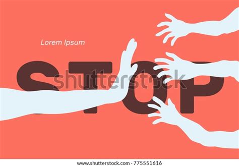 Vector Illustration Sexual Harassment Over Women Stock Vector Royalty