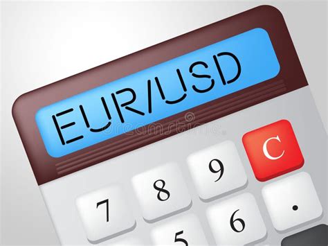 eur usd calculator  exchange rate  american stock illustration illustration