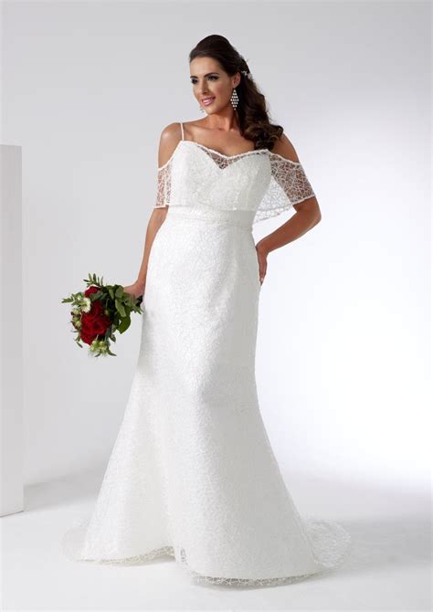 Beautiful Wedding Dresses For Older Brides Confetti Lace Overlay