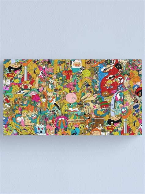 collection  cartoons canvas print  sale  graphen redbubble