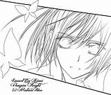 Vampire Knight Lineart Anime Coloring Pages Deviantart Drawing sketch template