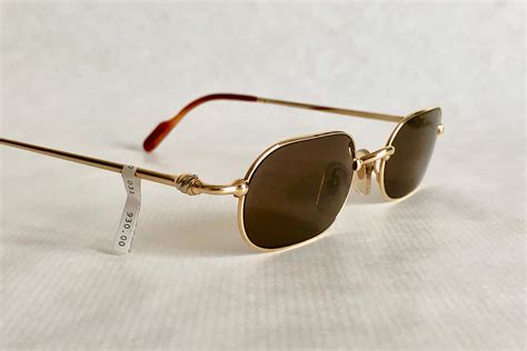 Cartier Deimos Trinity 22k Gold Vintage Sunglasses Full Set New Old