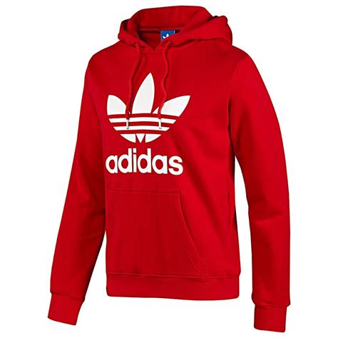 adidas originals trefoil hoody    xl sweatshirt pullover red retro black navy ebay