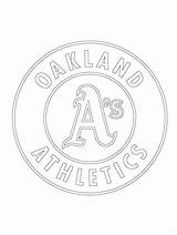 Coloring Mlb League Pages Baseball Logo Major Oakland Printable Athletics Getcolorings Print Color sketch template