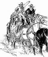 Stagecoach Clipart West Old Drawing Clip Drawings Western Etc Stage Sketch Sketches Usf Edu Line Cowboy Wild Wagon Scene Driver sketch template