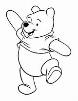 Winnie Pooh Coloring Pages Drawing Bear Disney Drawings Kleurplaat Animaties Sheets Happy Cartoon Cute sketch template