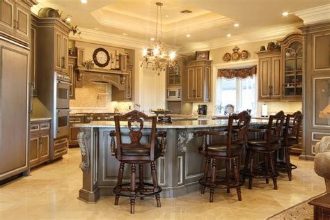 Timeless Gray Finish On This Expansive Kitchen Provides Lots Of Storage