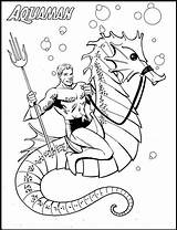 Aquaman Coloring Pages Justice League Choose Board Printable sketch template
