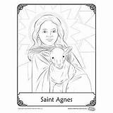 Coloring Agnes Saints Kids Catholic St Sheets Pages Visit Religious Education Church Girls sketch template