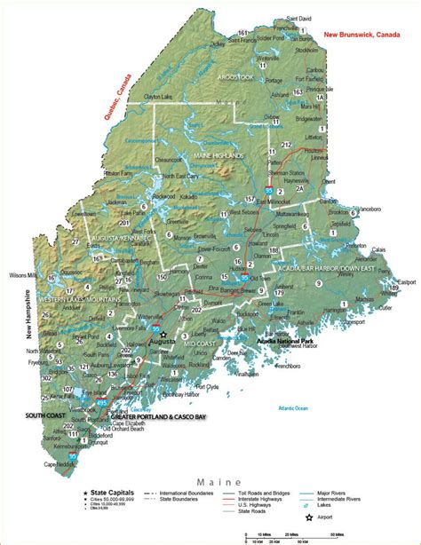 maine state maps travel guides  maine