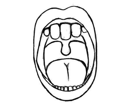lips coloring page mouth  teeth coloring page  mouth