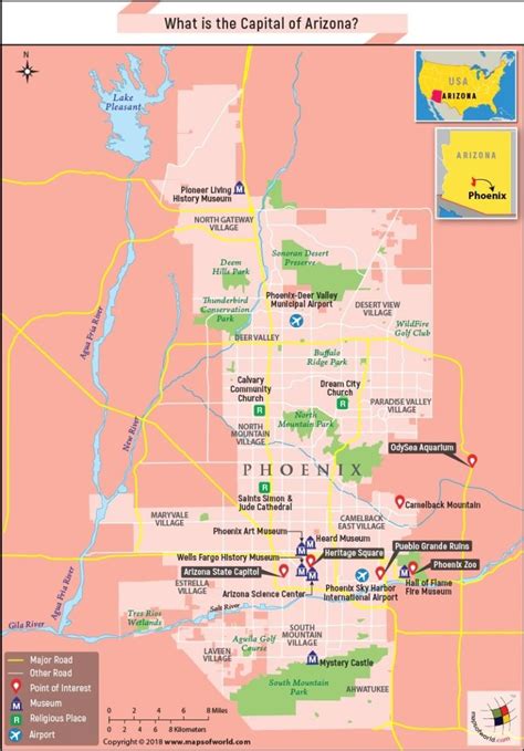 map  phoenix city  capital  arizona answers