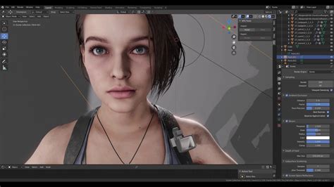 Resident Evil 3 Remake Jill Valentine Xps Model Rendered In Blender 2