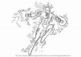 Torch Human Draw Drawing Step Marvel Tutorials Comics Drawingtutorials101 Characters Comic sketch template