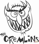 Gremlins Coloring Gremlin Pages Scary Monsters Supercoloring Color Drawing Printable Silhouettes sketch template