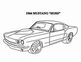 Mustang Coloring Pages Car Ford 1966 Gt Hoss Printable Color Old Sketch Template Shelby sketch template