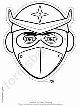 Ninja Mask Outline Template Helmeted Printable Armor sketch template