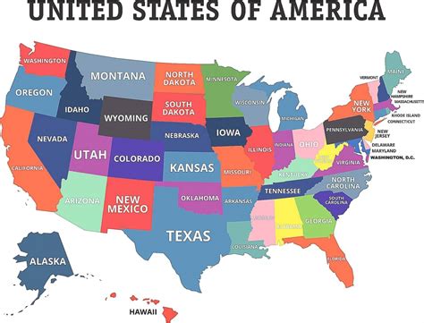 printable labeled map   united states printable maps